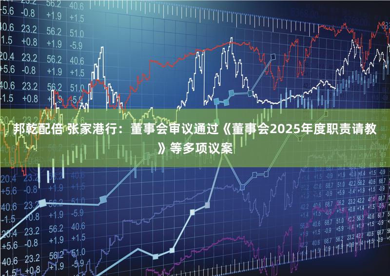 邦乾配倍 张家港行:董事会审议通过《董事会2025年度职责请教》等多项议案