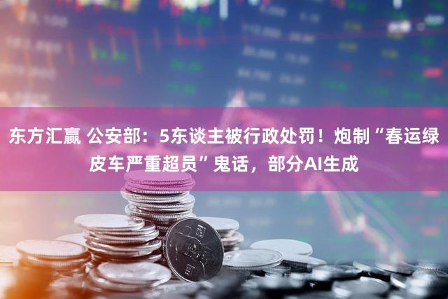 东方汇赢 公安部：5东谈主被行政处罚！炮制“春运绿皮车严重超员”鬼话，部分AI生成