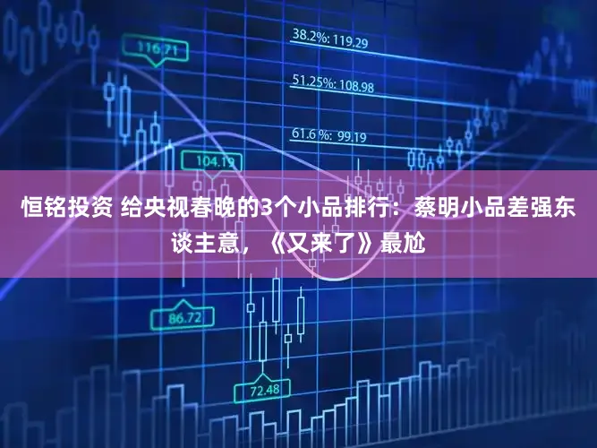 恒铭投资 给央视春晚的3个小品排行：蔡明小品差强东谈主意，《又来了》最尬
